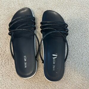 Nine West strappy black sandals. Size 11 some minor wear